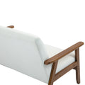 Coolmore Mid Century Modern Solid Loveseat Sofa Upholstered Linen Loveseat, 2 Seat Upholstered Loveseat Sofa Modern Couch Beige Linen 2 Seat