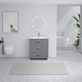 30 Inch Bathroom Vanity With Ceramic Sink Combo Set, Modern Freestanding Bathroom Storage Cabinet With 2 Drawers, Floor Standing Bath Vanity, Gray Grey Mdf