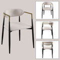 Jaramillo Beige Linen & Black Finish Side Chair Set Of 2 Beige Linen,Metal,Synthetic Wood