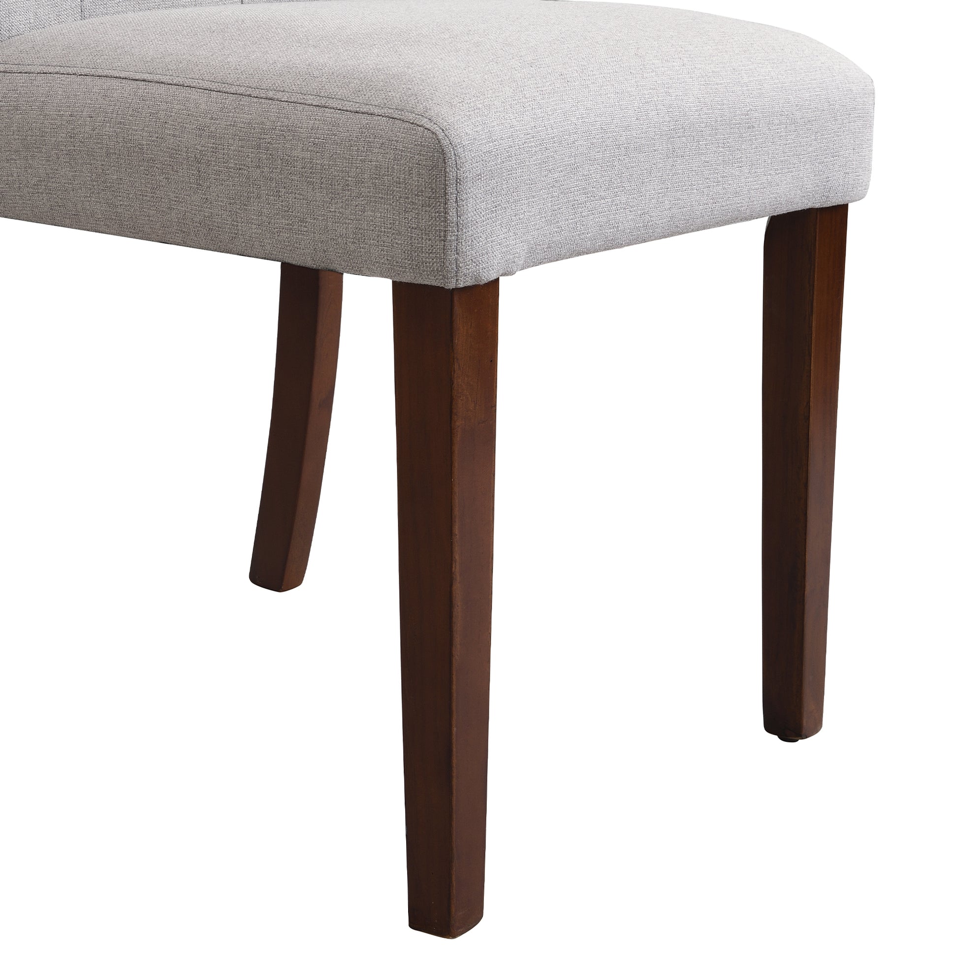 Linen Tufted Dining Room Chairs Set Of 6, Accent Diner Chairs Upholstered Fabric Side Stylish Kitchen Chairs With Solid Wood Legs And Padded Seat Gray Gray Espresso American Design,Classic,Mid Century Modern Wood Fabric