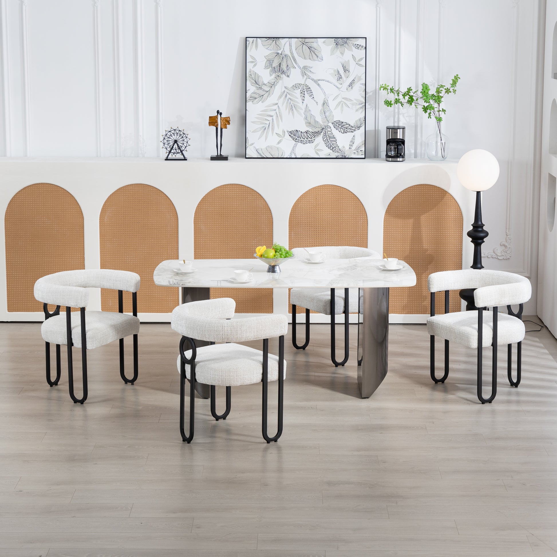 Coolmore Contemporary Designed Chenille Fabric Upholstered Accent Dining Chair Barrel Side Chairs Kitchen Armchair For Living Room Set Of 2 Beige Chenille Beige Dining Room Foam Chenille