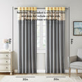 Embroidered Curtain Panel Yellow Polyester