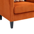 Coolmore Modern Accent Chair,Upholstered Armchair With Scooped Arms For Bedroom,Apartment,Studio,Office,Waiting Room Orange Corduroy Orange Primary Living Space Foam Corduroy