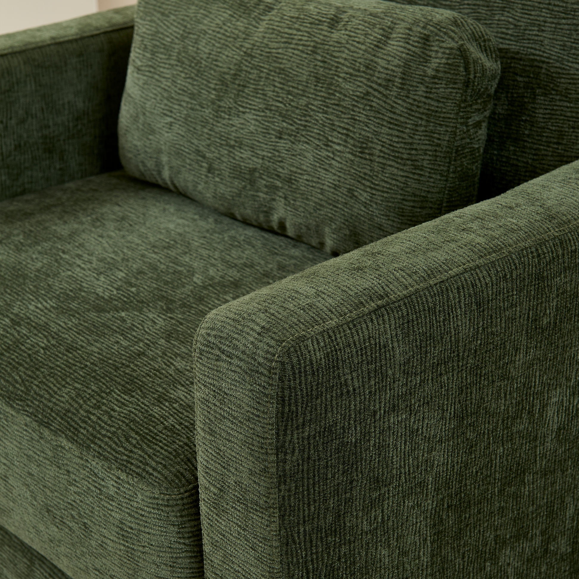 Modern Accent Chair, Chenille Upholstery Armchair Modern Style, Solid Wood Frame Ideal For Living Room, Bedroom, Office Green Wood Foam Chenille 1 Seat