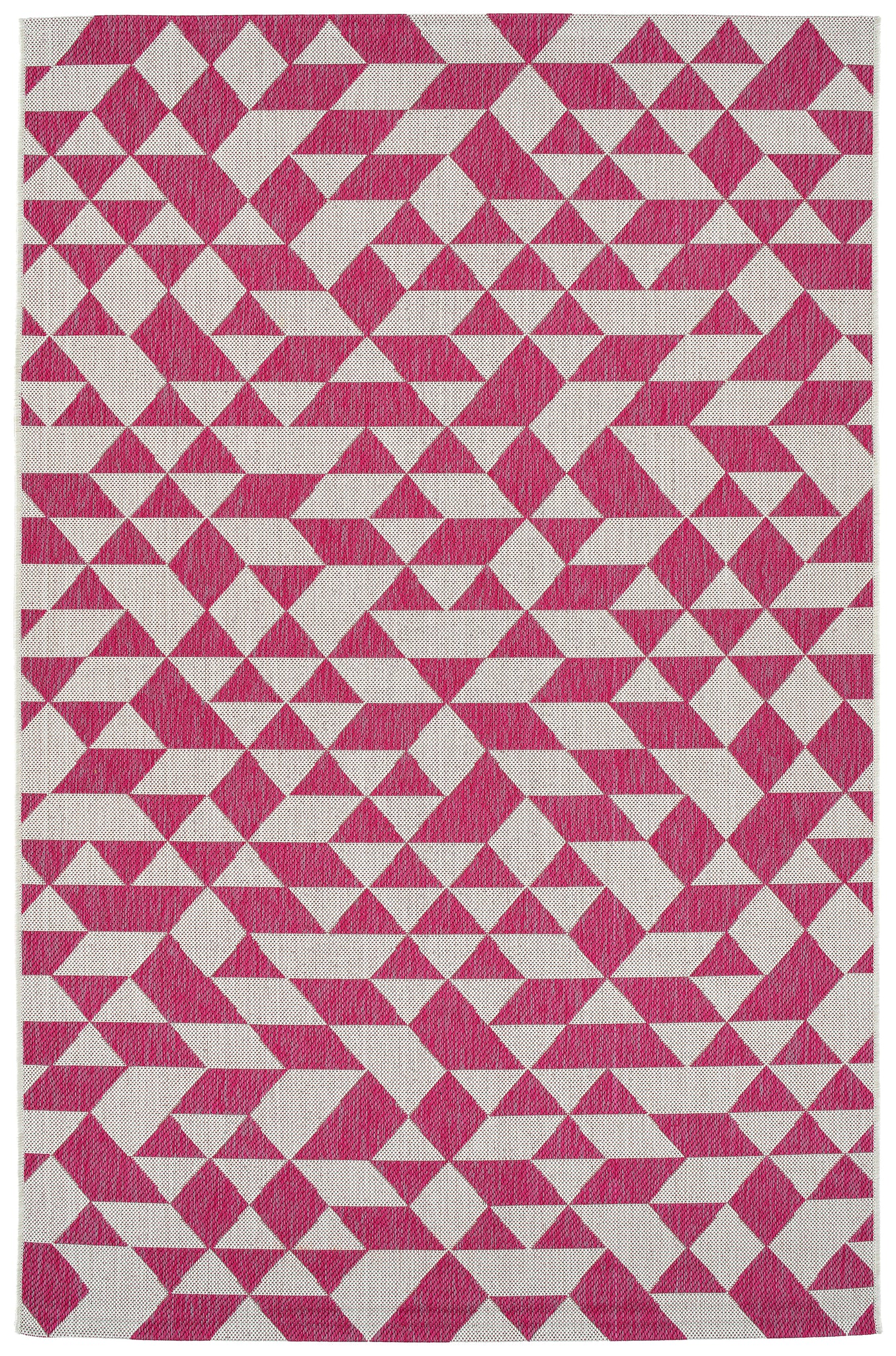 Modern, Geometric, Textured Cut Pile 7'10" X 10'2" Rectangle Area Rug Pink Polypropylene