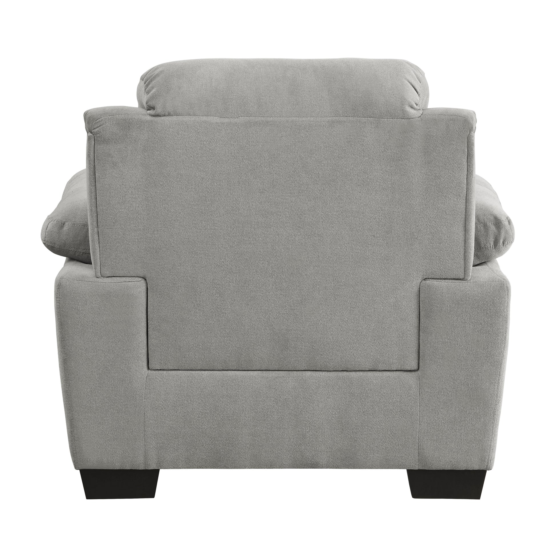 Plush Seating Chair 1Pc Gray Textured Fabric Channel Tufting Solid Wood Frame Modern Living Room Furniture Gray Primary Living Space Contemporary Solid Wood
