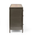 Wooden Iron Cabinet Multicolor Wood