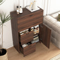 Desk Cabinet, With Storage Drawer & Shelves, Fold Up Desktop, Ideal For Home, Office, Dormitory, Small Spaces W31.49