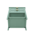 2 Drawer Side Table, American Style, End Table, Suitable For Bedroom, Living Room, Study Light Green Mdf