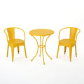 Colmar 3 Pc Kd Metal Set Yellow Iron