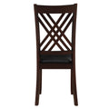 Black And Espresso Cross Back Side Chairs Set Of