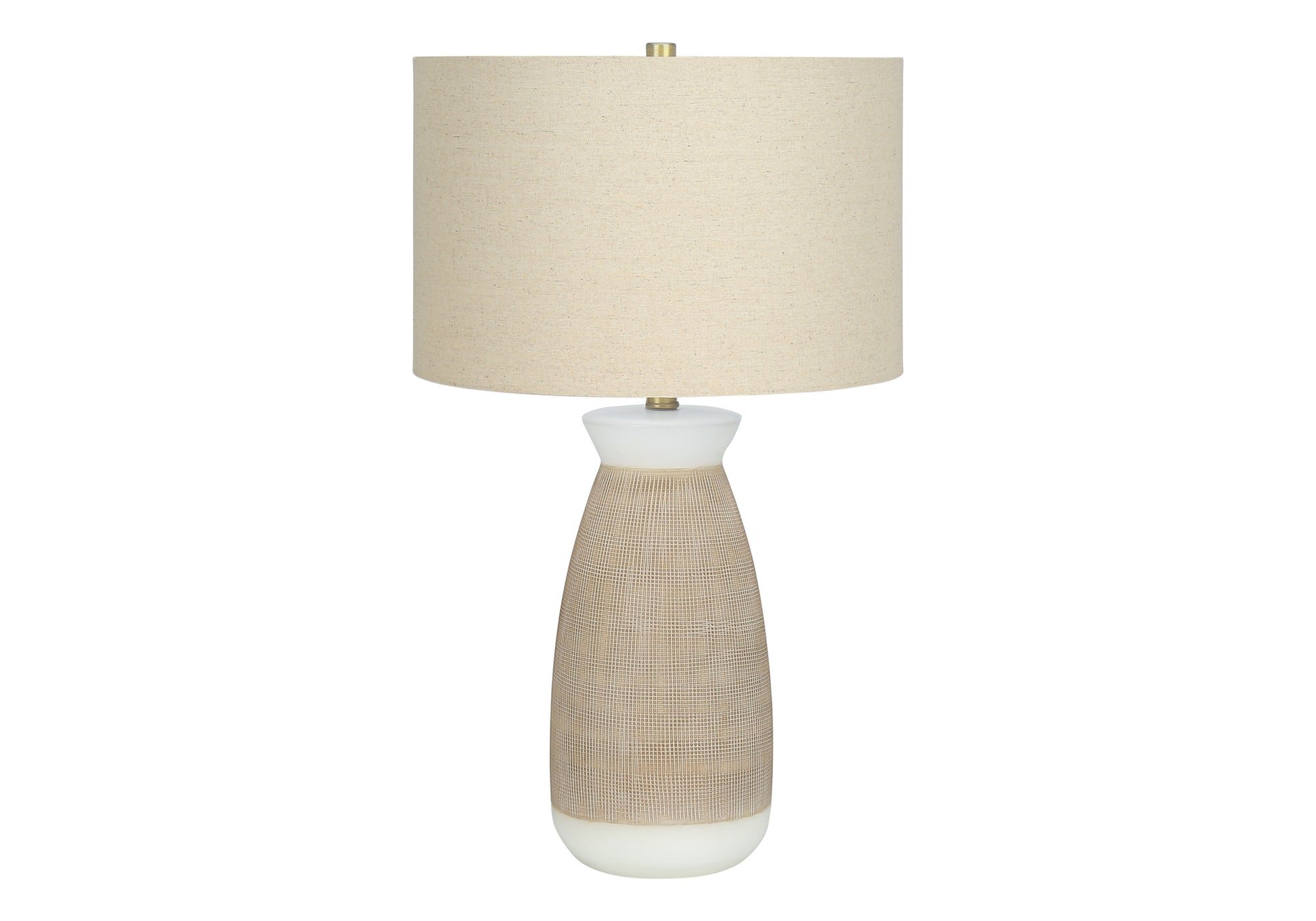 Lighting, 27"H, Table Lamp, Cream Ceramic, Beige Shade, Contemporary Cream Ceramic