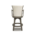 Williams 27In Swivel Counter Height Bar Stool, Natural White Linen White Foam Linen