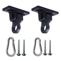 Heavy Duty Black Swing Hangers Screws Bolts Included Over 5000 Lb Capacity Playground Porch Yoga Seat Trapeze Wooden Sets Indoor Outdoor 2 Pack Black Aluminum