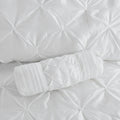 7 Piece Tufted Comforter Set White Queen Queen White Polyester