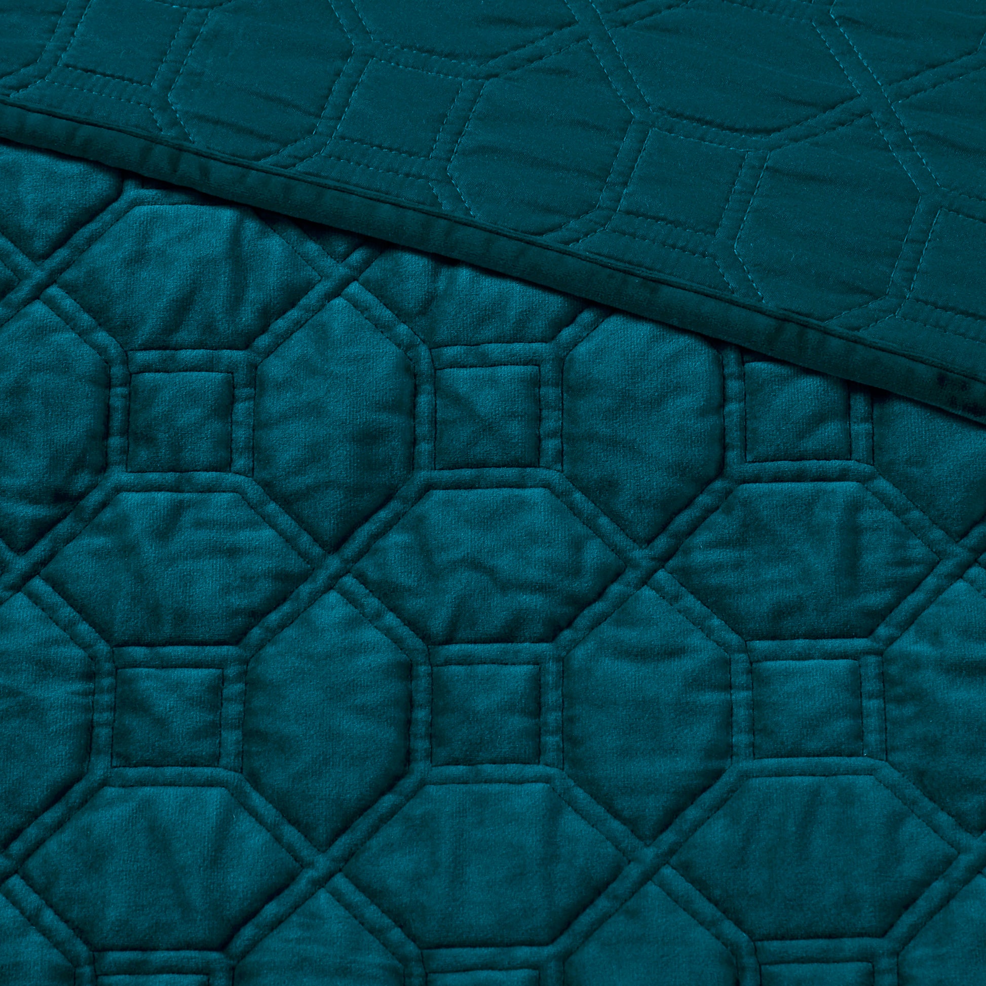 3 Piece Velvet Quilt Set Teal King Cal King King Teal Cotton