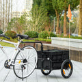 Aosom Bike Cargo Trailer, Bicycle Trailer Wagon Cart With Removable Storage Box, Quick Release 16