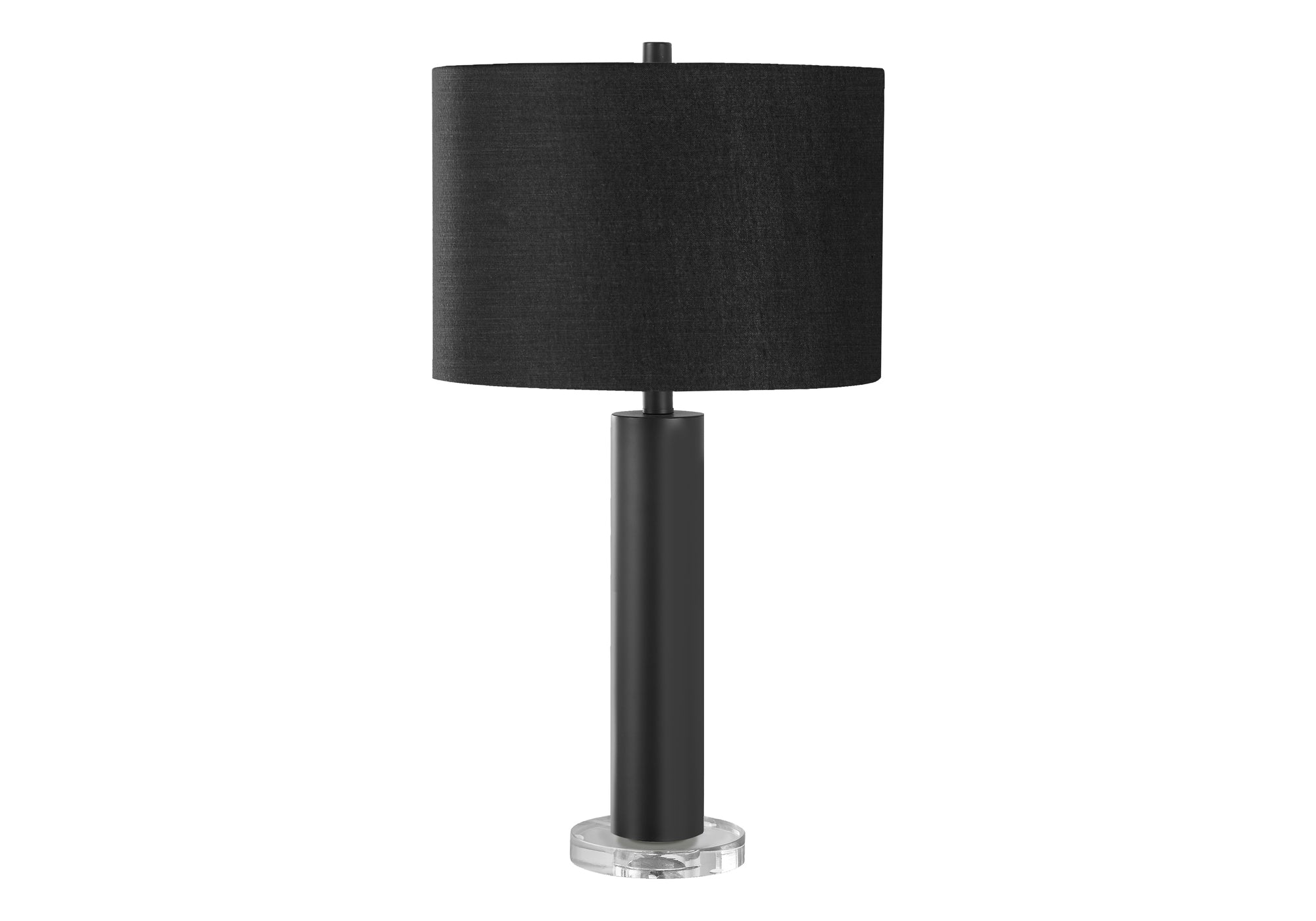 Lighting, 28"H, Table Lamp, Black Metal, Black Shade, Contemporary Black Acrylic