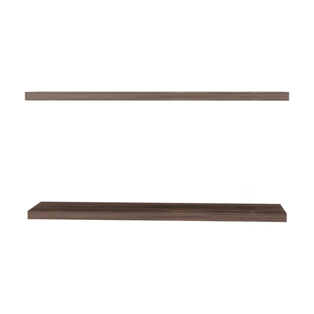 Floating Shelf Lyle, Living Room, Dark Walnut Walnut Particle Board Engineered Wood