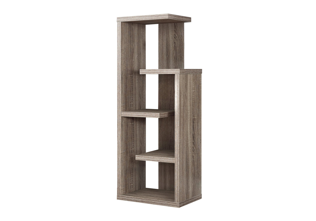 Bookshelf, Bookcase, Etagere, 4 Tier, 48"H, Office, Bedroom, Brown Laminate, Contemporary, Modern Taupe Particle Board