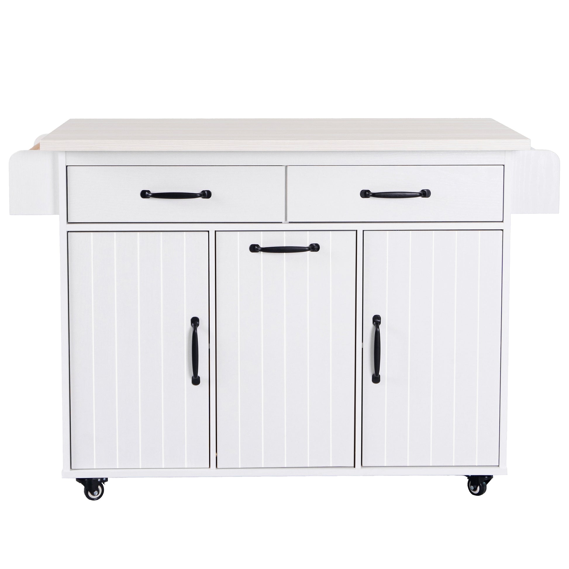 K&K Kitchen Island With Trash Can Storage Cabinet