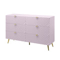 Gaines Dresser, Pink High Gloss Finish Bd02665 Not Include Mirror Pink Mdf Metal