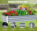 6X3X1Ft Galvanized Raised Garden Bed, Outdoor Planter Garden Boxes Large Metal Planter Box For Gardening Vegetables Fruits Flowers, Silvery Silver Garden & Outdoor Steel