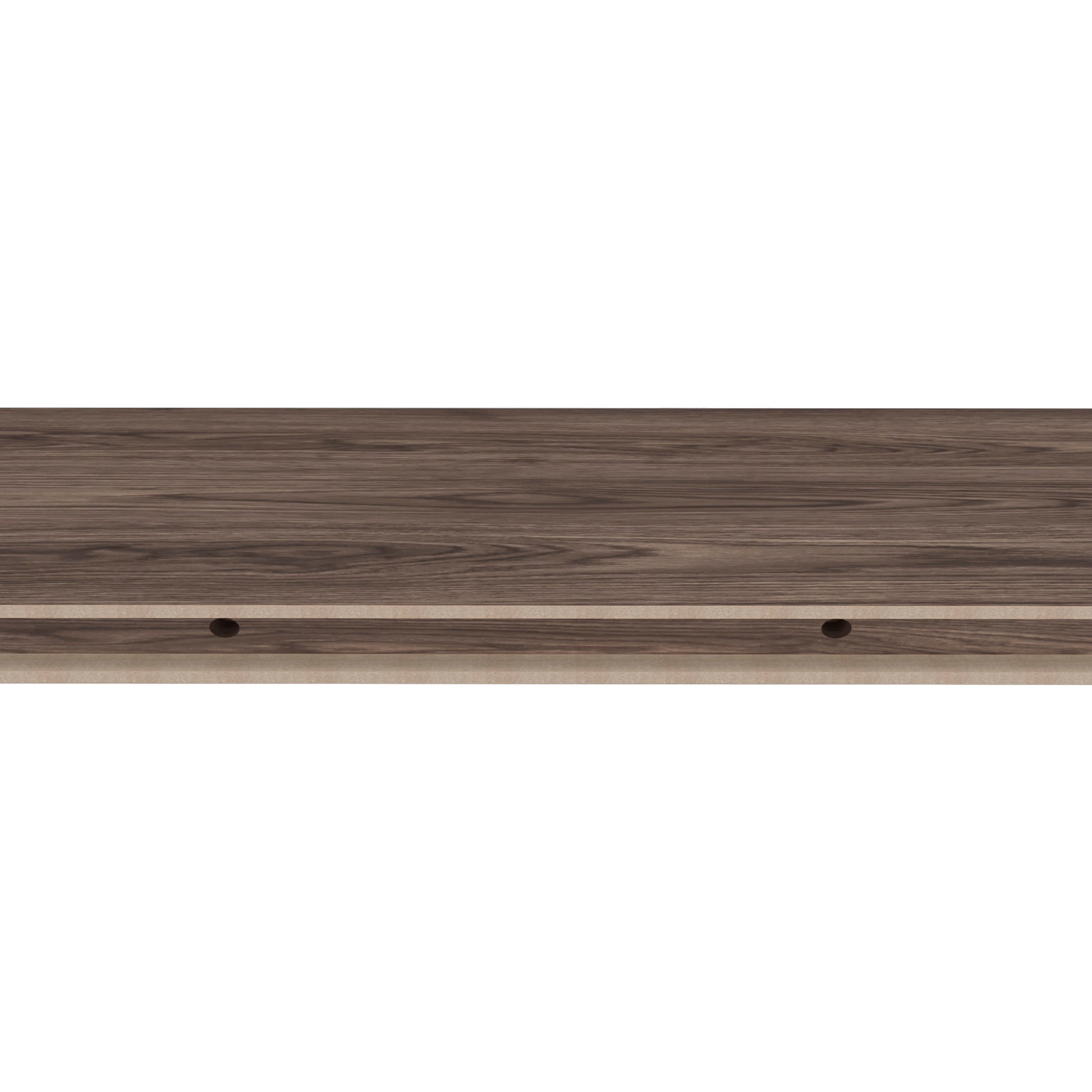 Iva Floating Shelf In Melamine X2, Cognac Cognac Horizontal Minimalist,Modern Pine Wall Mounted Particle Board Melamine