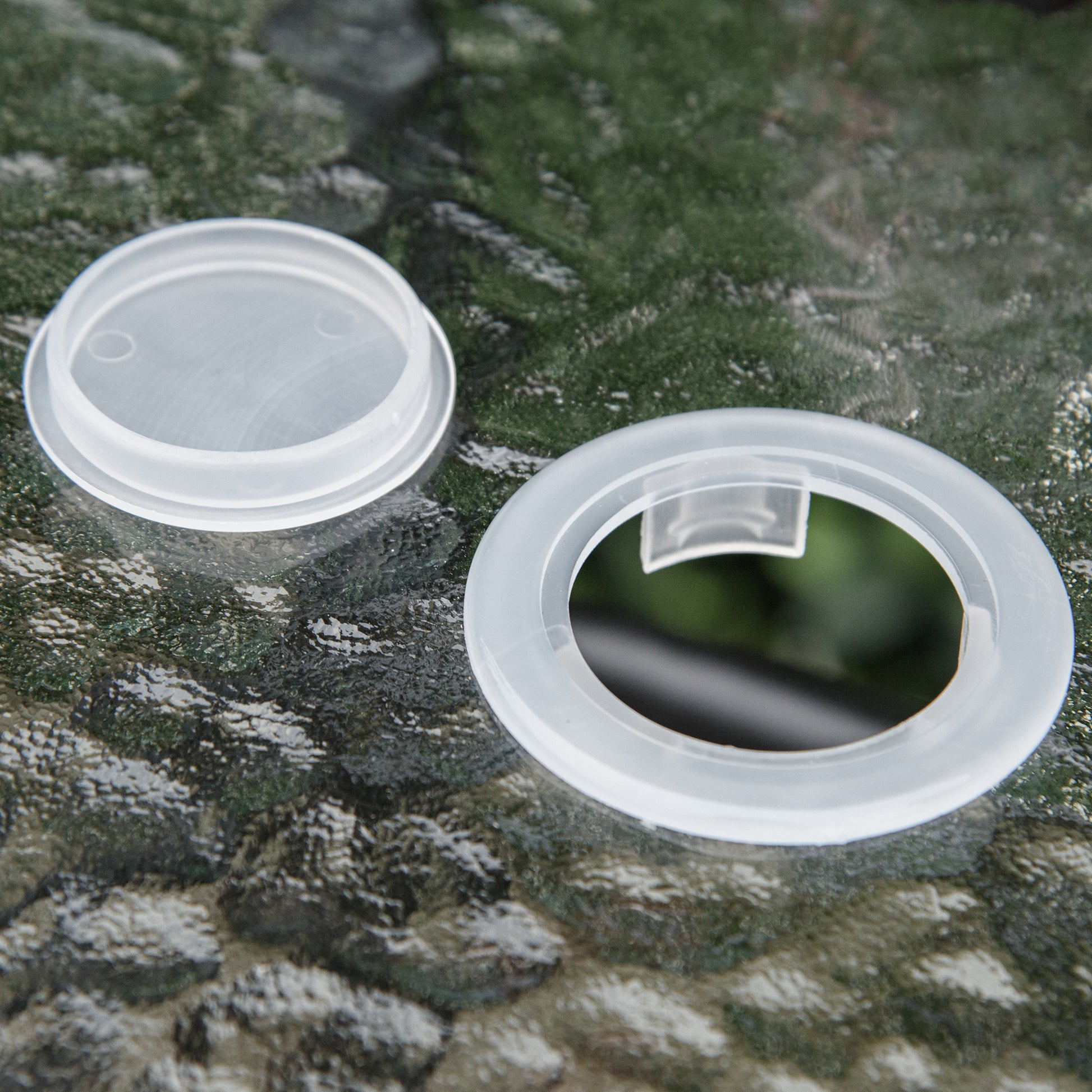 Outsunny 4 Piece Outdoor Patio Dining Furniture Set, 2 Folding Chairs, Adjustable Angle Umbrella, Wave Textured Tempered Glass Dinner Table, Beige Beige Steel