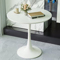 White Round Dining Table, 31.5