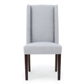 Dining Chair Set Of 2 Light Grey Fabric