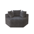 54''L Chenille Sponge Single Sofa,No Assembly Required,Fluffy Modern Sleeper Chair For Living Room, Bedroom, Lounge And Projection Room Grey Foam Chenille 1 Seat