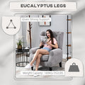 Homcom Button Tufted Accent Chair With High Wingback, Rounded Cushioned Armrests And Thick Padded Seat, Grey Grey Fabric