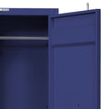 Blue Wardrobe With Full Length Container Lock Blue Bedroom Industrial Metal