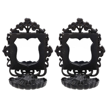 6.3X3.9X8.2" Soap Dish, 2 Piece Black Iron