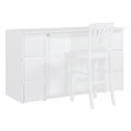 Twin Size Murphy Bed With Drawers, Cabinets And Usb Ports,White Twin White Mdf Lvl