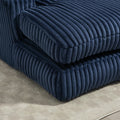 Coolmore Corduroy Lazy Sofa With 3 Back Pillows,Comfy Sofa Deep Seat Couch For Living Room,Club Navy Navy Primary Living Space Foam Corduroy 1 Seat