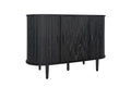 3 Door Buffet Cabinet,Large Storage Accent Cabniet With 3 Door,Sideboard Cabniet For Living Room, Entryway, Hallway, Office Kitchen And Dining Room Black Sliding Doors Modern Mdf