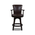 Williams 27In Swivel Counter Height Bar Stool, Vintage Brown Faux Leather Brown Foam Faux Leather