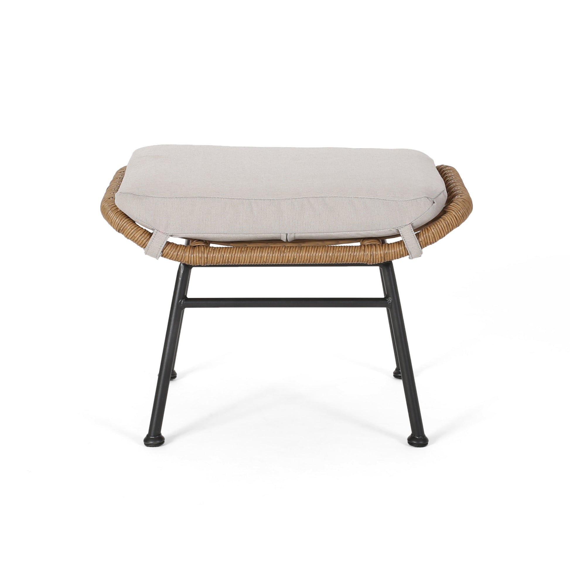 Montana Ottoman Beige Brown Iron Plastic