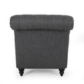 Chaise Lounge Charcoal Fabric 1 Seat