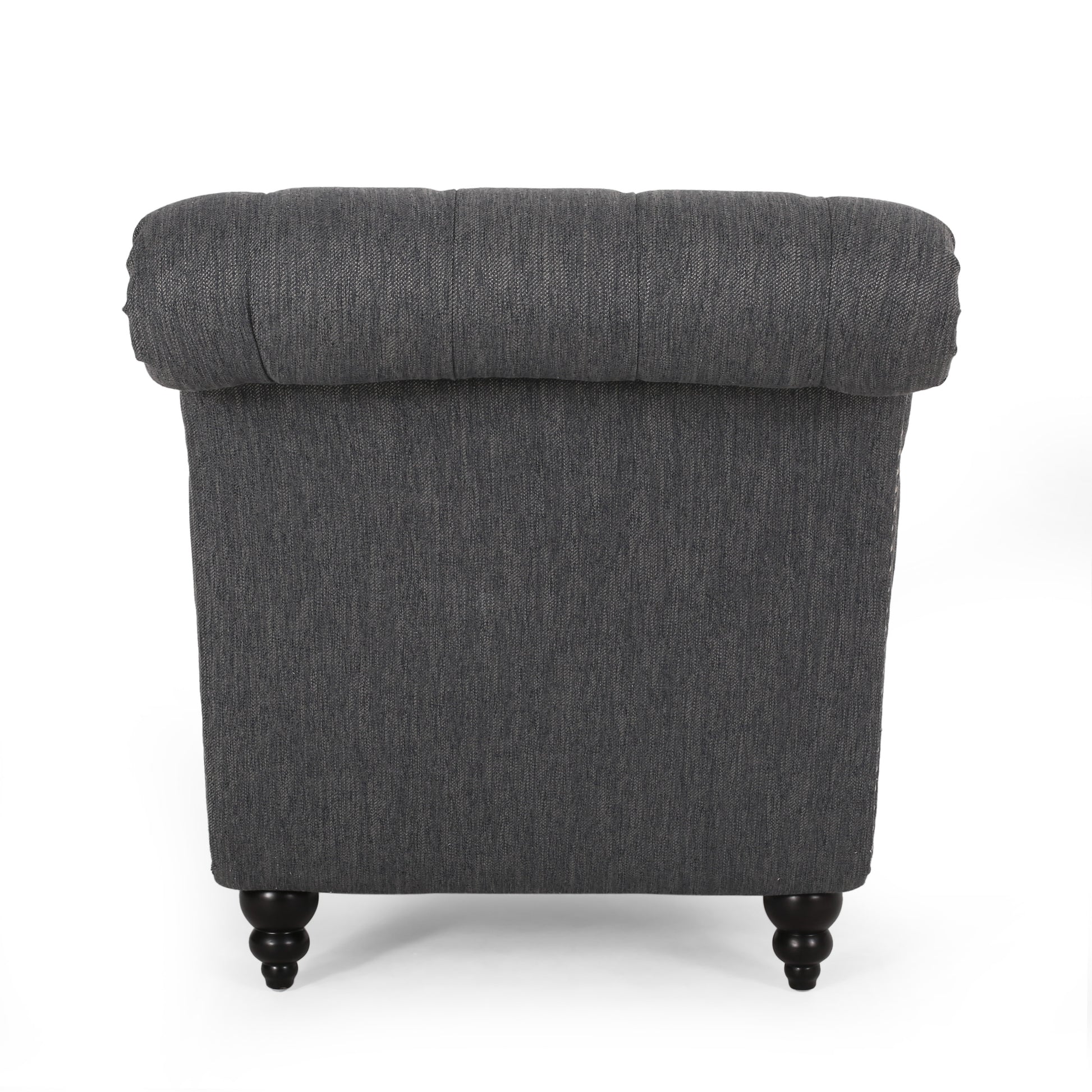 Chaise Lounge Charcoal Fabric 1 Seat