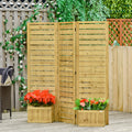 Outsunny Freestanding Outdoor Privacy Screen, 4
