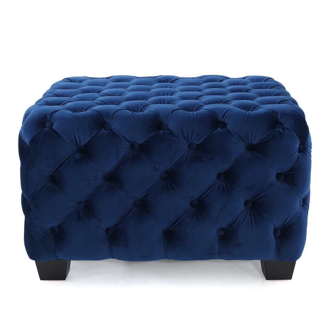 Ottoman Navy Blue Velvet