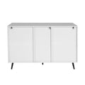 Living Room Sideboard Storage Cabinet White High Gloss With Led Light, Modern Kitchen Unit Cupboard Buffet Wooden Storage Display Cabinet White Mdf