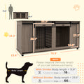 Pawhut Dog Crate Furniture With Removable Divider For 2 Small Dogs Or 1 Large Dog, 71