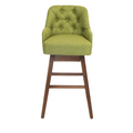 Coolmore Bar Stools Set Of 2 Counter Height Chairs With Footrest For Kitchen, Dining Room And 360 Degree Solid Wood Legs Swivel Bar Stools Set Of 2 Olive Linen Olive Foam Linen
