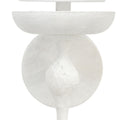 Zoe 12 Inch Wall Sconce, Plaster Candelabra Design Base, Linen Shade, White White Steel