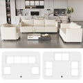 Modular Sectional Sofa, Convertible Sofa Seat With Storage, Sets Including Three Seater Sofa & Couches,Loveseat And Single Chair 1 2 3 Seat For Living Room Beige Fabric 6 Seat