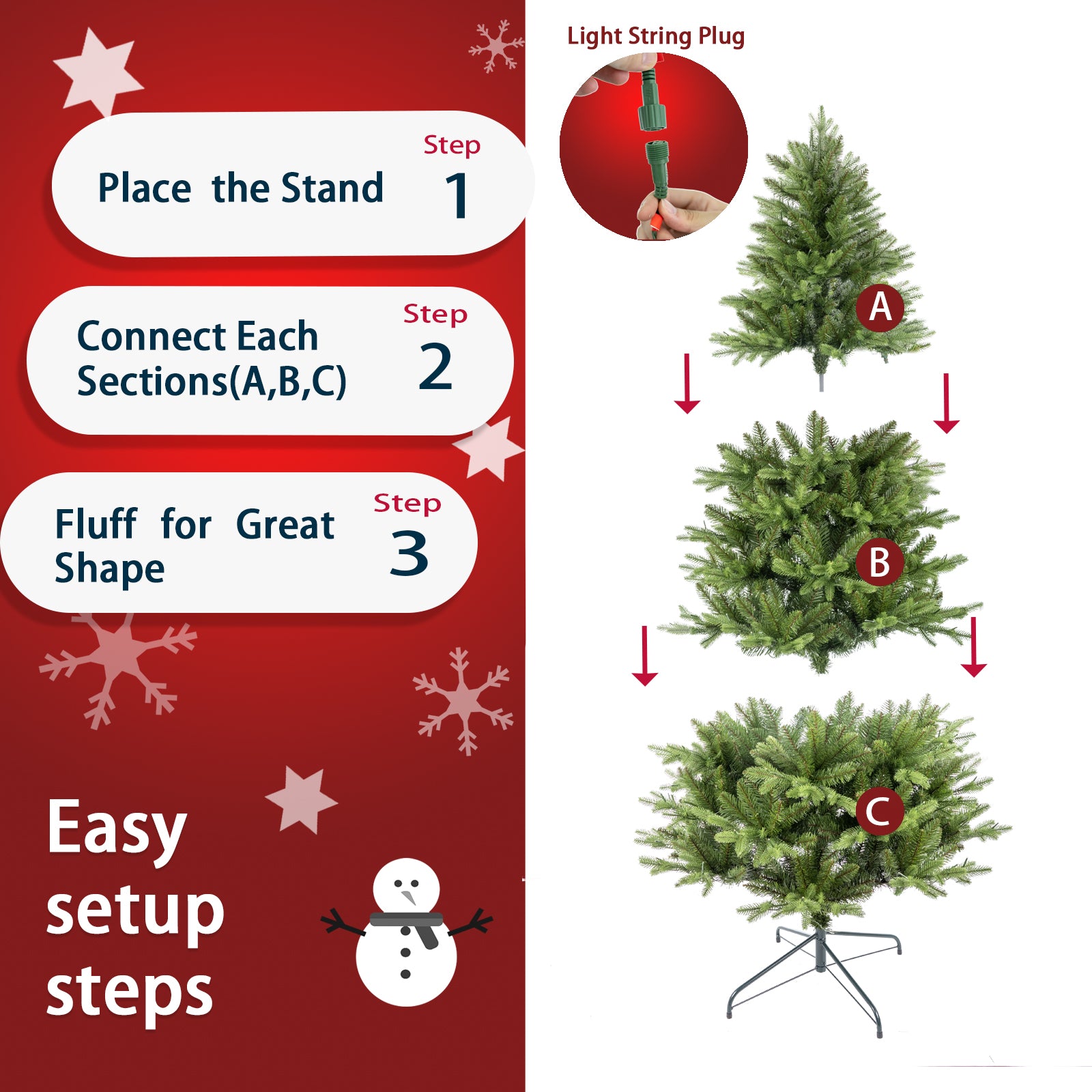 6.5Ft Artificial Christmas Tree Prelit Pe&Pvc With Metal Stand,450 Bi Colour Led Lights,1791 Branch Tips Green Everett Balsam Tree Easy Assembly For Indoor,Home 50 X 50 X 90 Inches Green Pvc